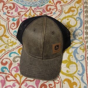 John Deere Brown and Black Trucker Hat